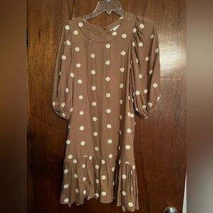 Brown Polka Dot Blouse